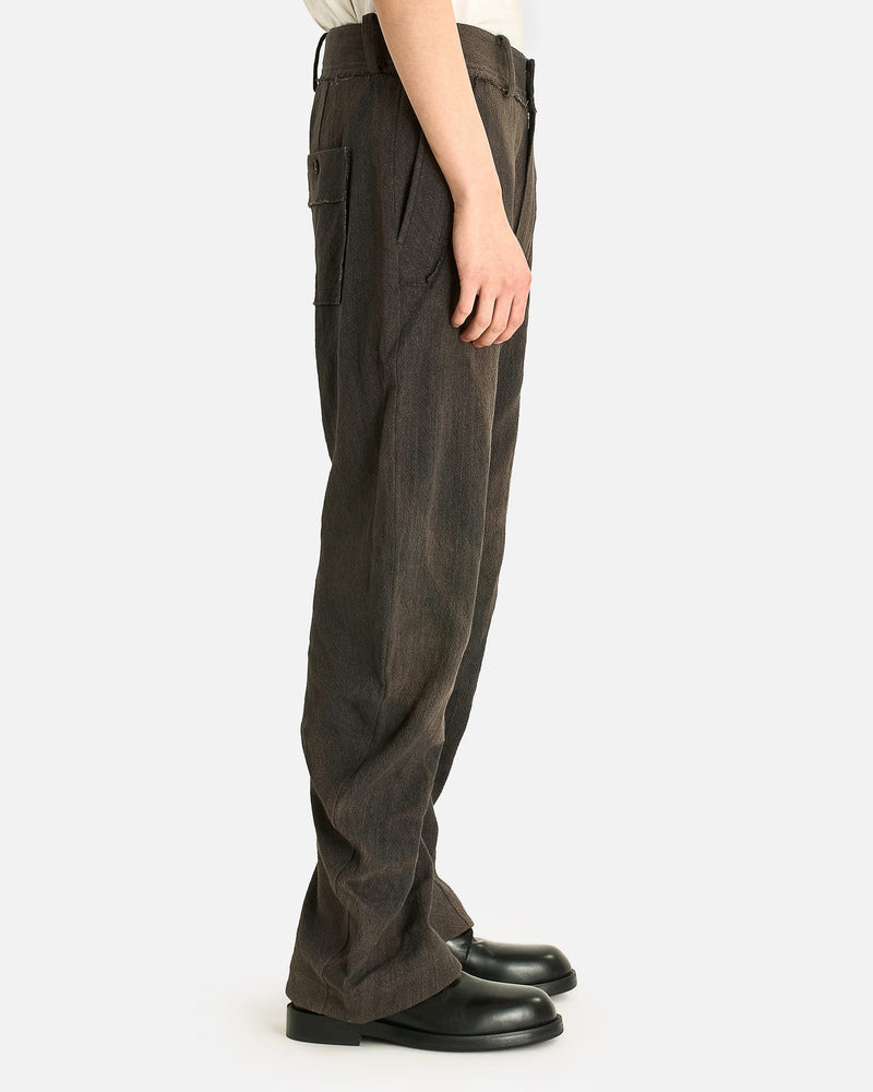 JiyongKim Men's Pants Curved Trousers in Black