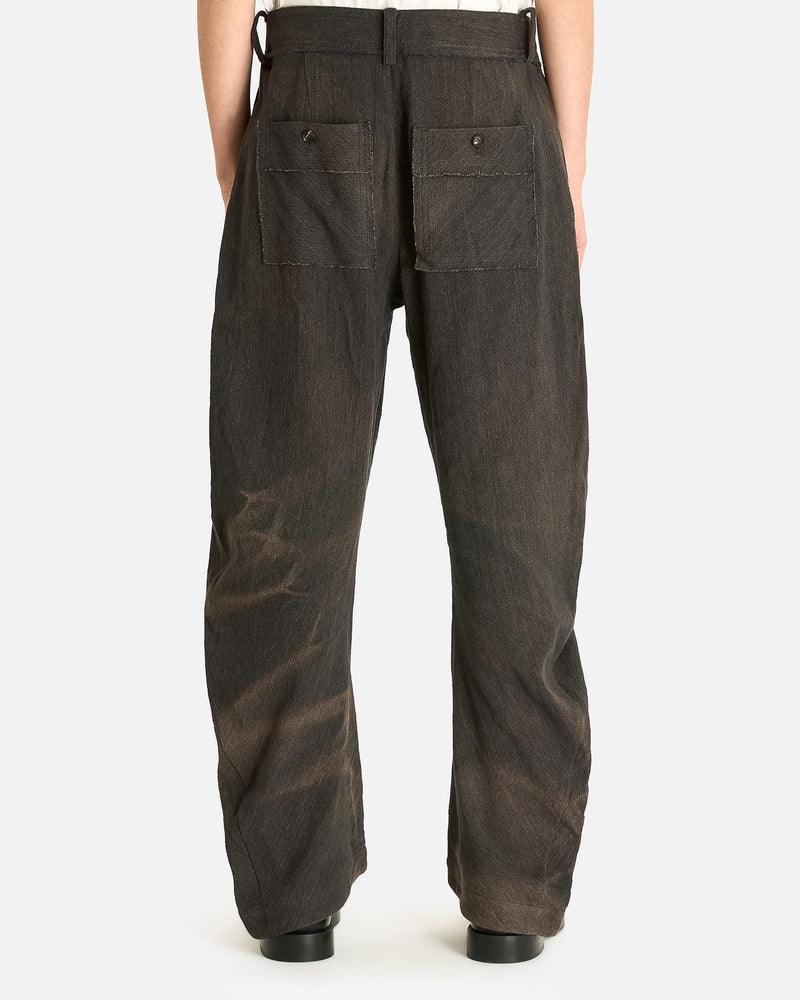 JiyongKim Men's Pants Curved Trousers in Black