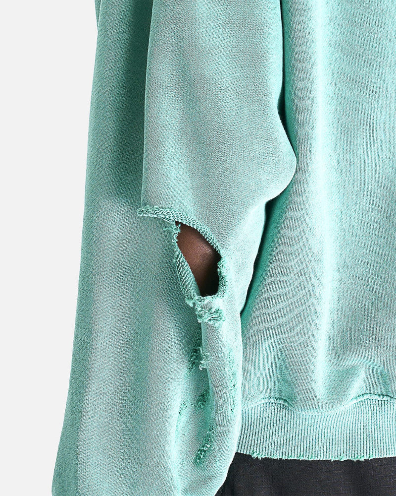 FFFPOSTALSERVICE Men's Jackets Curved Zip-Up Round Hem Hoodie in Tokyo Green