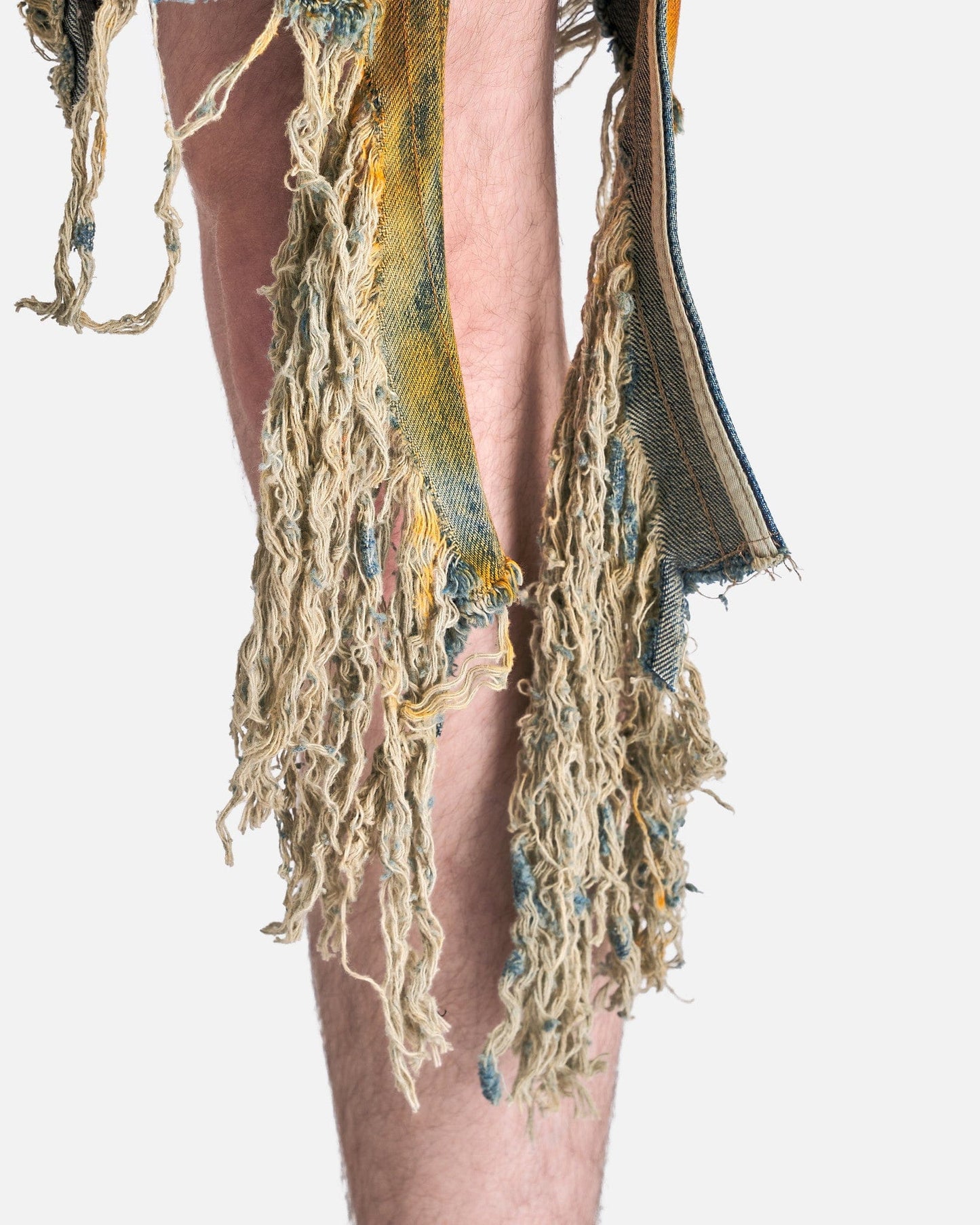 Rick Owens DRKSHDW Men's Shorts Cutoffs in Sky/Orange Degrade