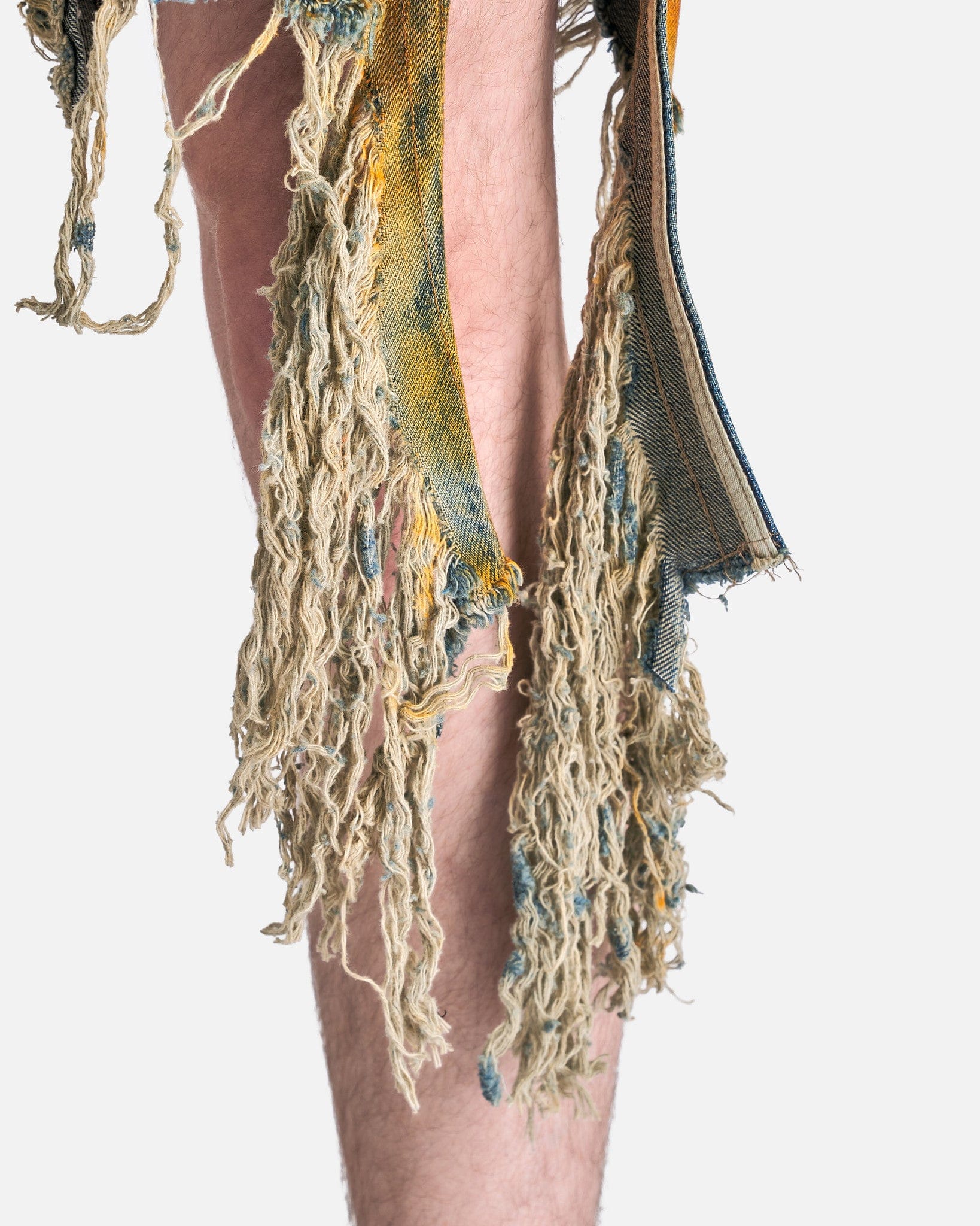 Rick Owens DRKSHDW Men's Shorts Cutoffs in Sky/Orange Degrade