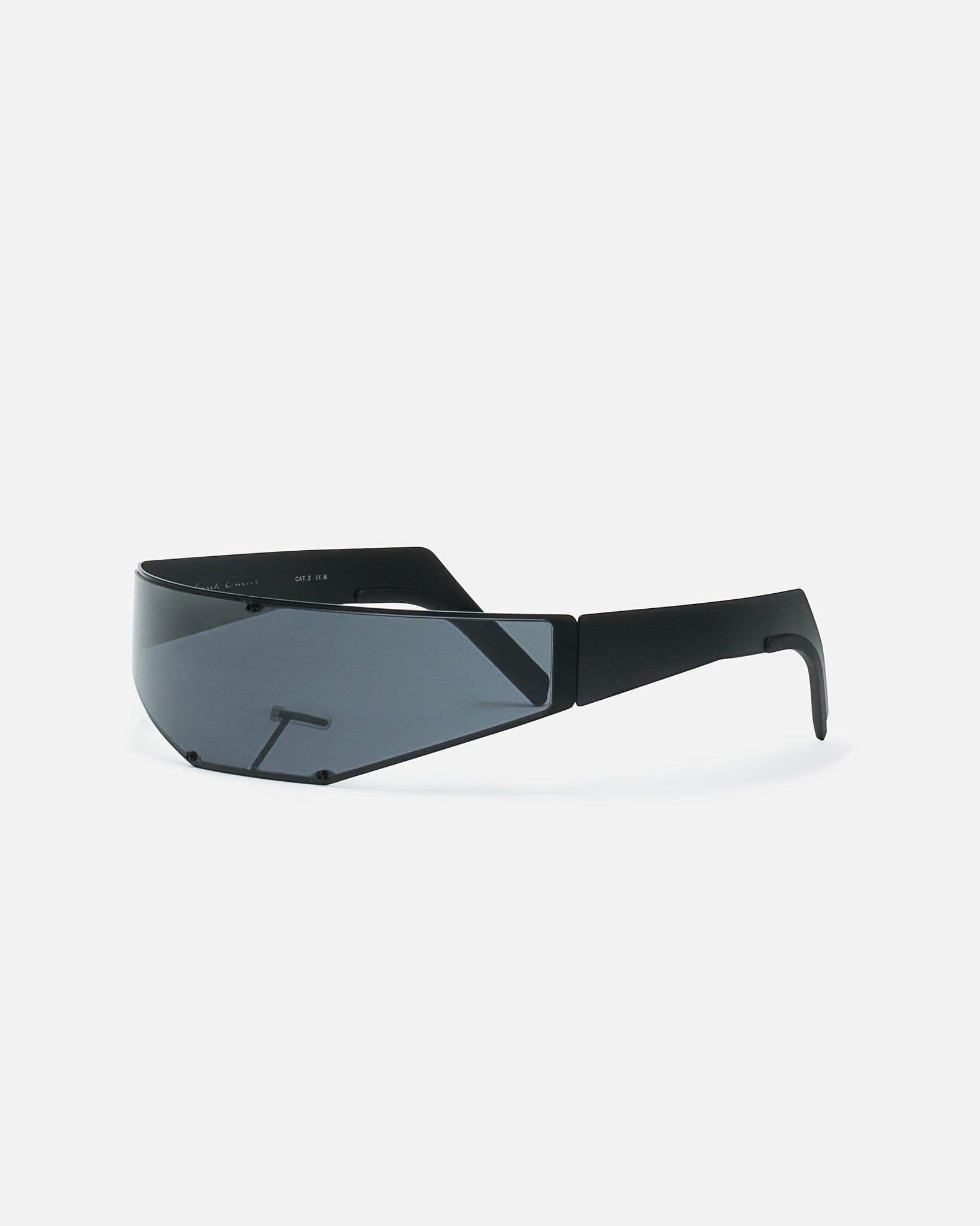 Rick Owens Eyewear OS Cyclops Sunglasses in Black/Black