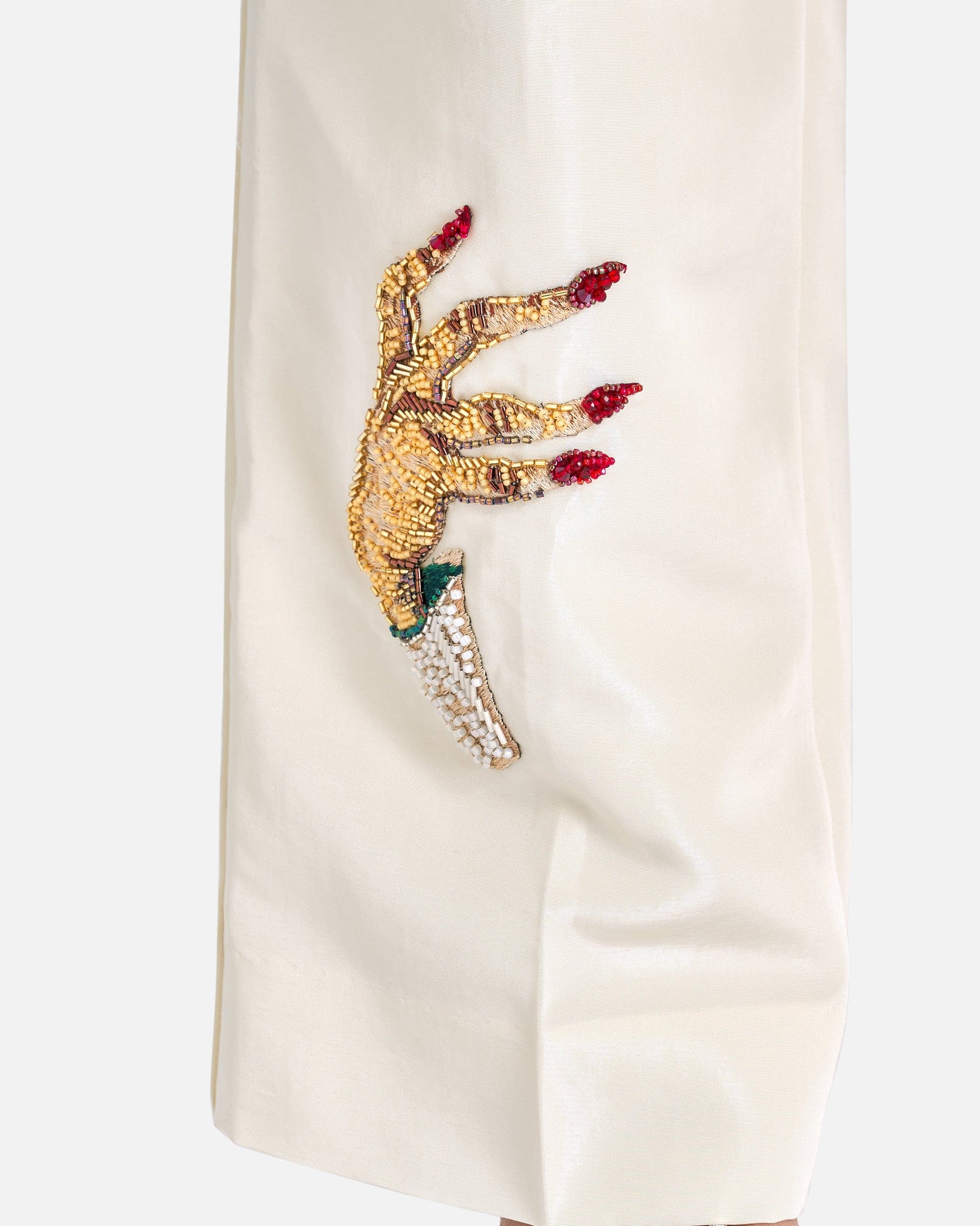 UNDERCOVER Women Pants D-Hand Embroidered Suit Pants in Ivory