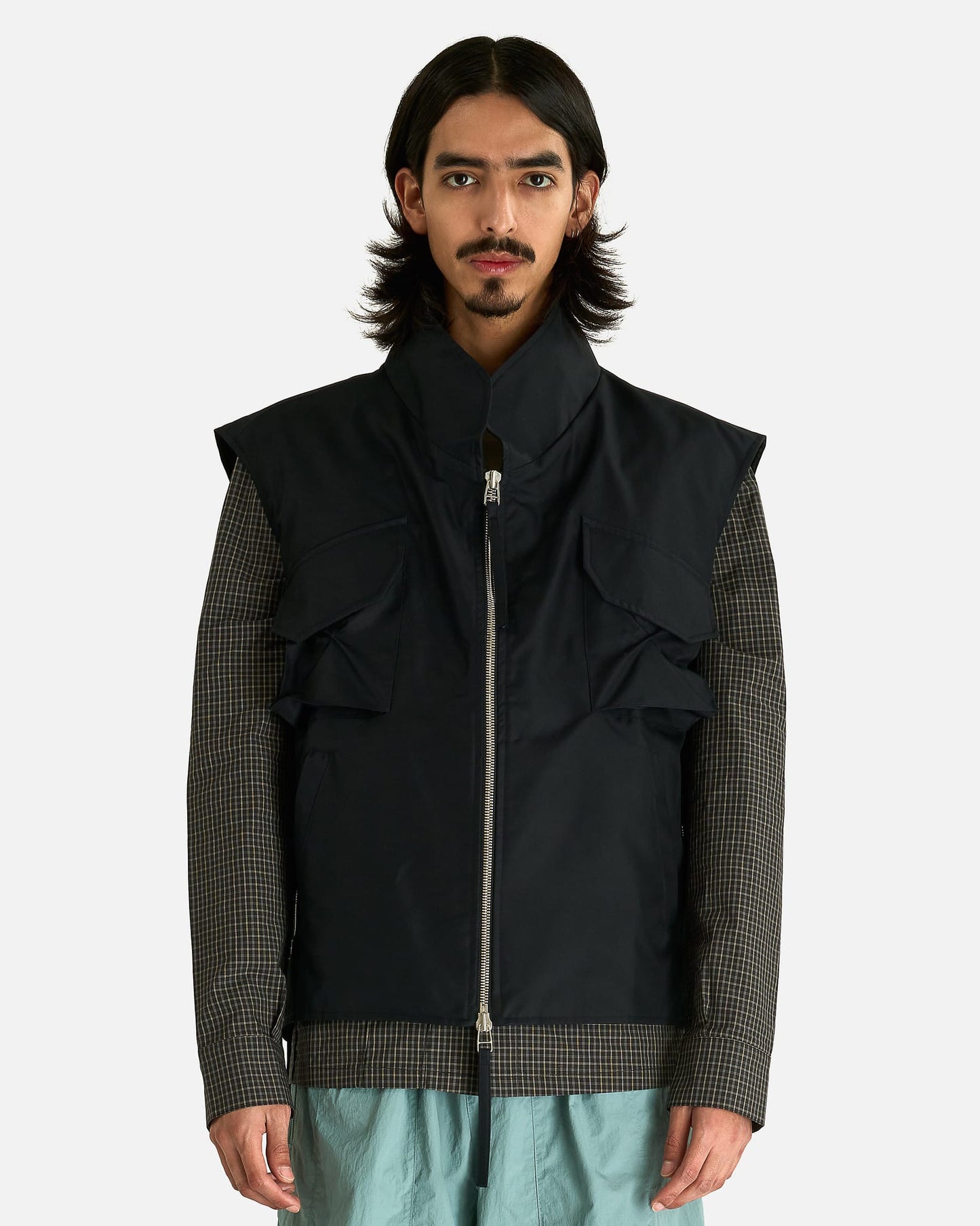 FFFPOSTALSERVICE Men's Jackets Darted Kalf Vest in Black