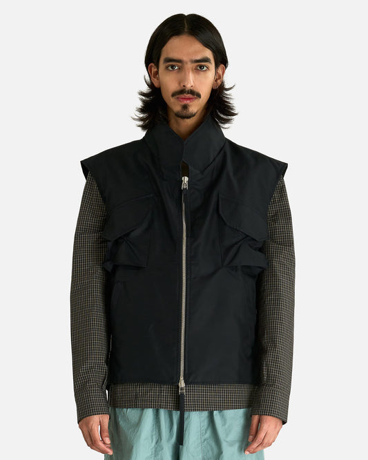 FFFPOSTALSERVICE Men's Jackets Darted Kalf Vest in Black