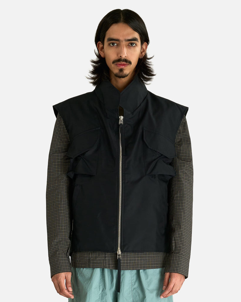 FFFPOSTALSERVICE Men's Jackets Darted Kalf Vest in Black