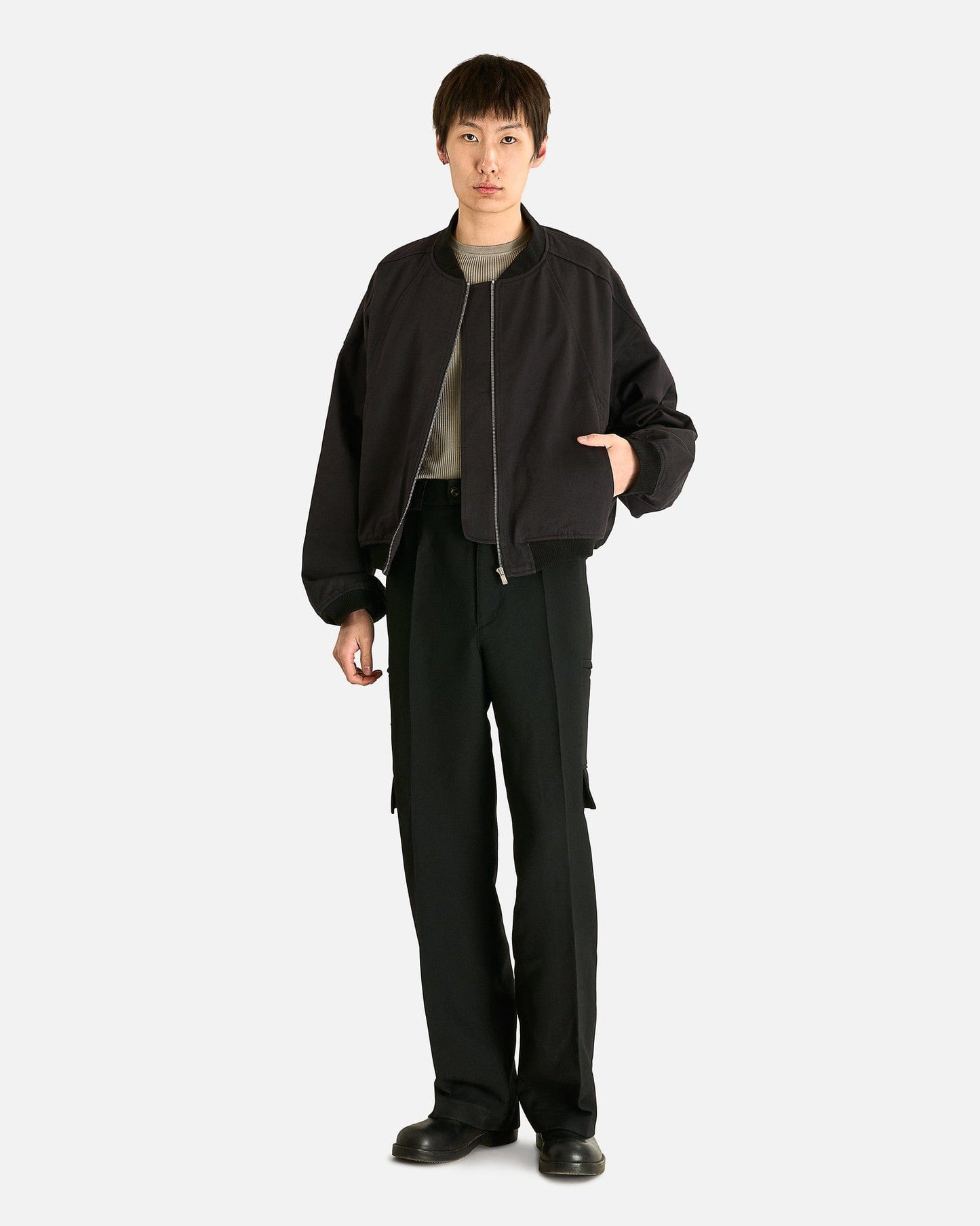 FFFPOSTALSERVICE Men's Jackets Darted MA-1 Bomber in Black