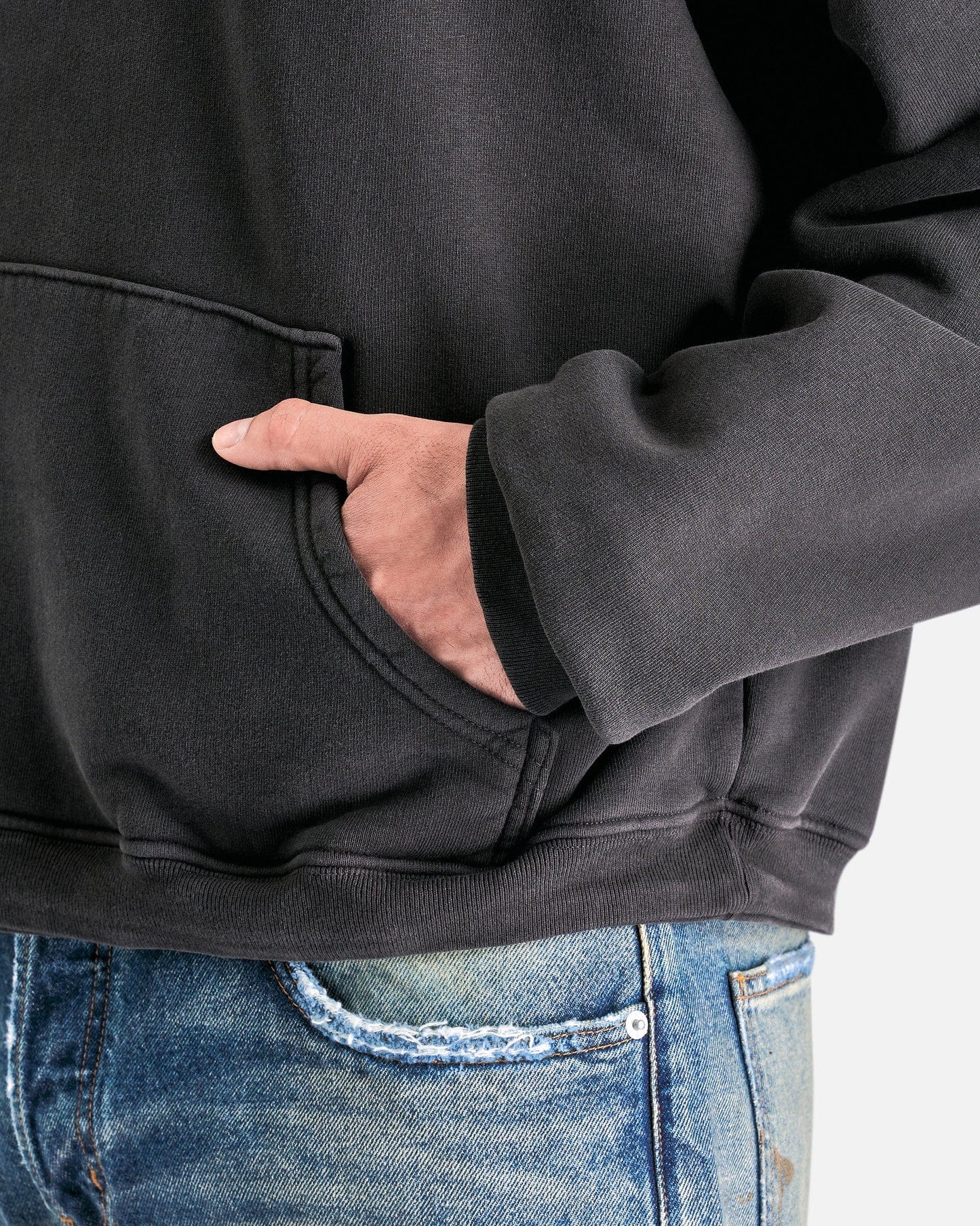 Enfants Riches Deprimes Men's Sweatshirts Death in Flight Hoodie in Faded Black