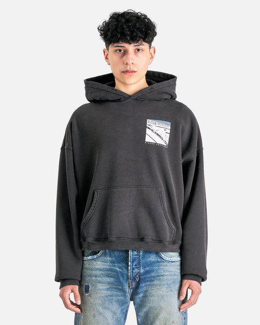 Enfants Riches Deprimes Men's Sweatshirts Death in Flight Hoodie in Faded Black