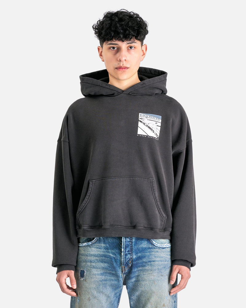 Enfants Riches Deprimes Men's Sweatshirts Death in Flight Hoodie in Faded Black