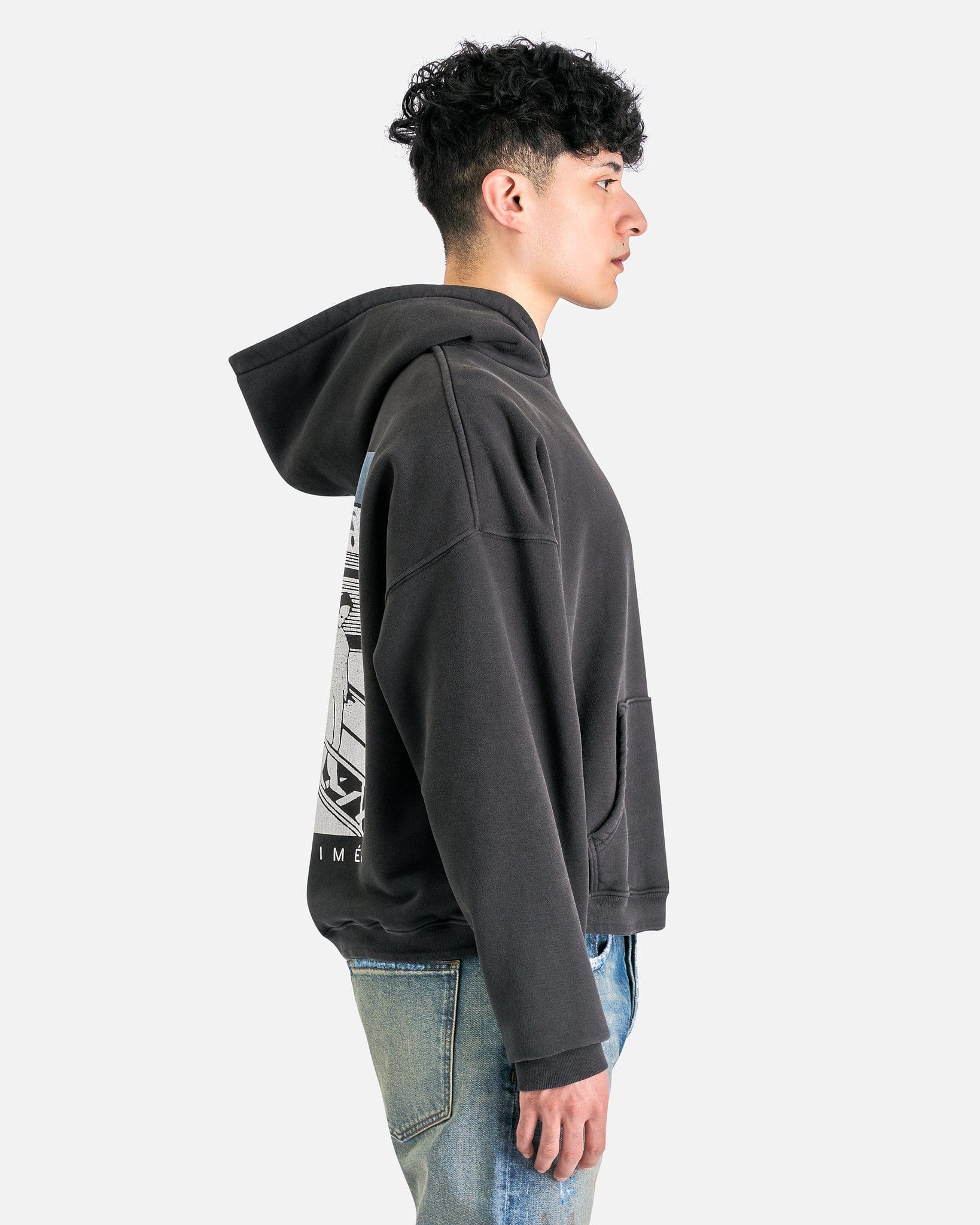 Enfants Riches Deprimes Men's Sweatshirts Death in Flight Hoodie in Faded Black