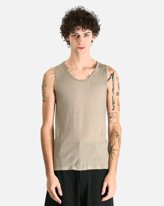 LEMAIRE Men's Tops M Debardeur in Light Sage