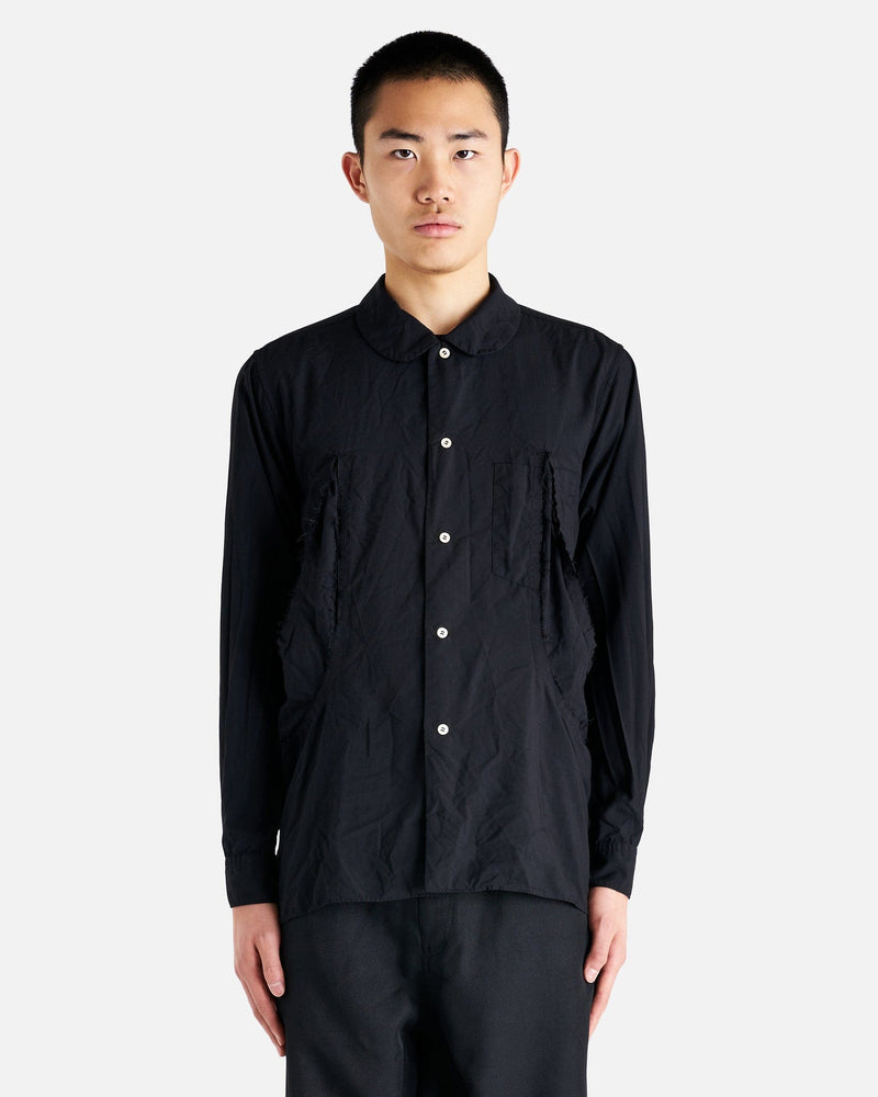 BLACK Comme des Garçons Men's Shirts Deconstructed Shirt in Black