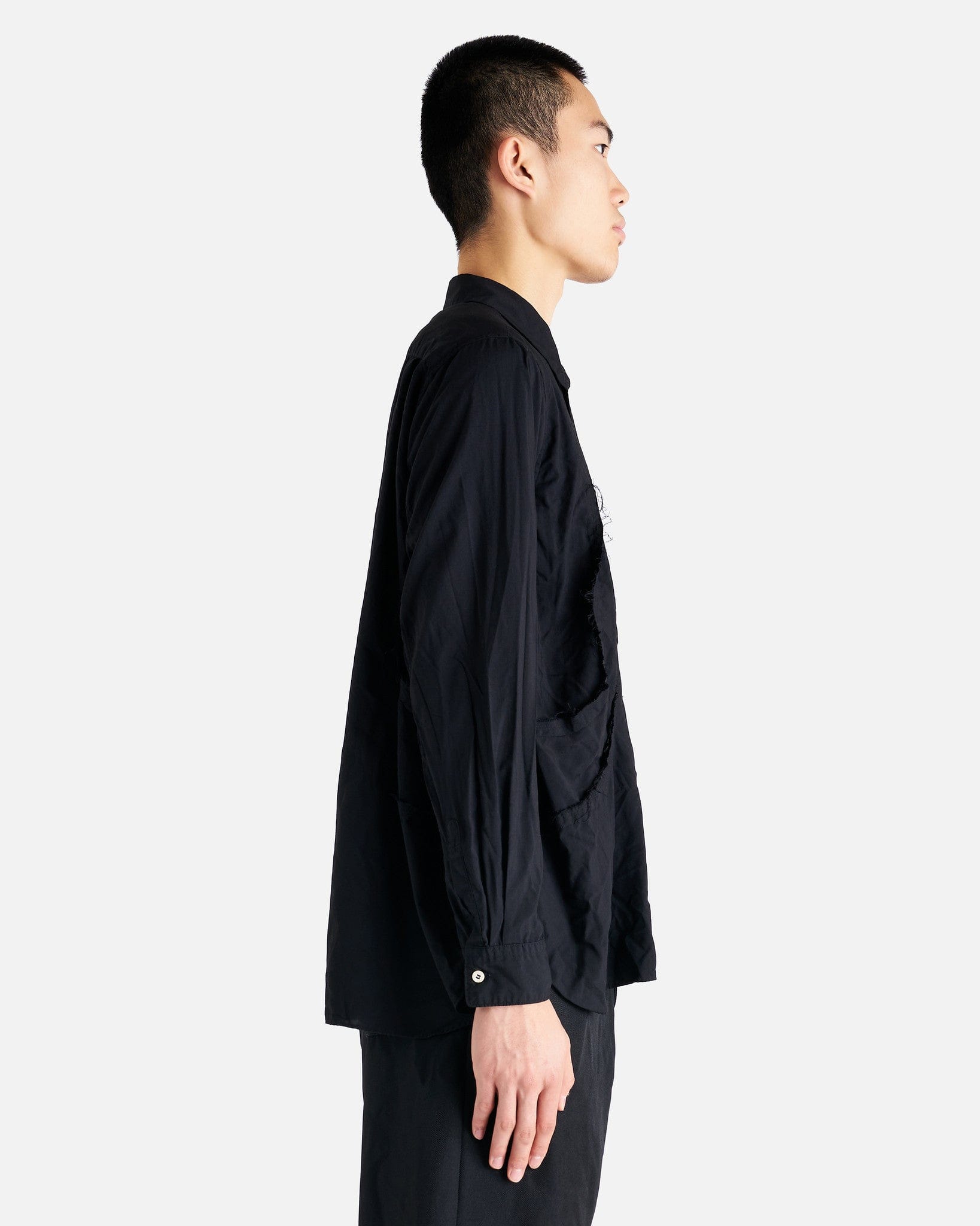 BLACK Comme des Garçons Men's Shirts Deconstructed Shirt in Black