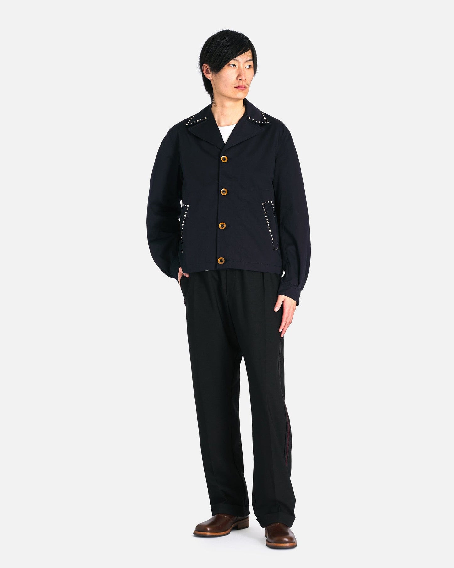 Wales Bonner Men's Jackets Delaney Jacket in Navy