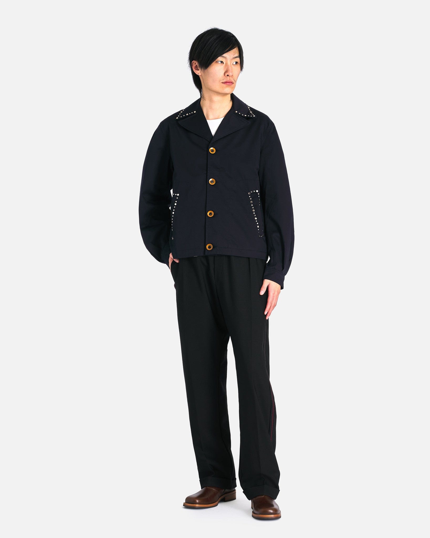 Wales Bonner Men's Jackets Delaney Jacket in Navy