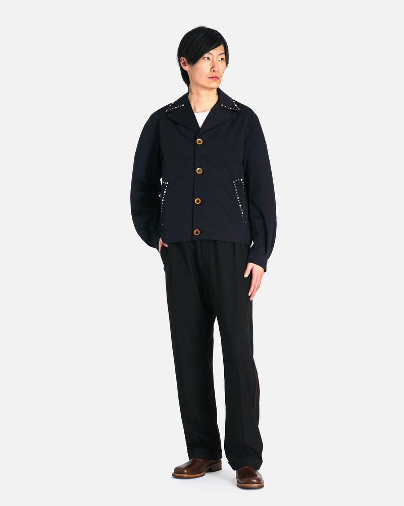 Wales Bonner Men's Jackets Delaney Jacket in Navy