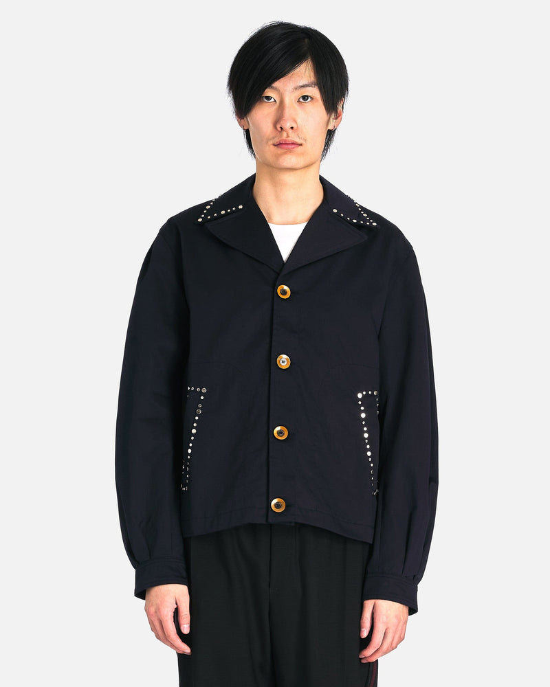 Wales Bonner Men's Jackets Delaney Jacket in Navy