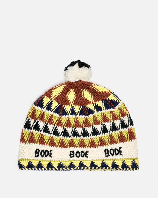 Bode Men's Hats OS Delta Jacquard Hat in Multi
