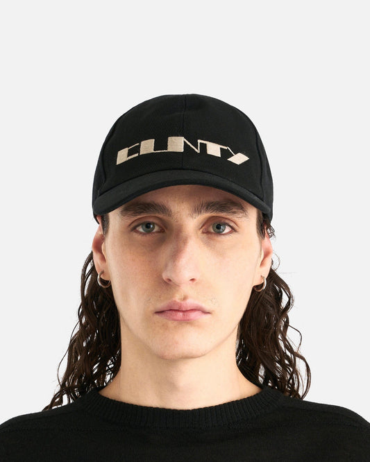 Rick Owens DRKSHDW Men's Hats Denim Baseball Cap in Black/Pearl