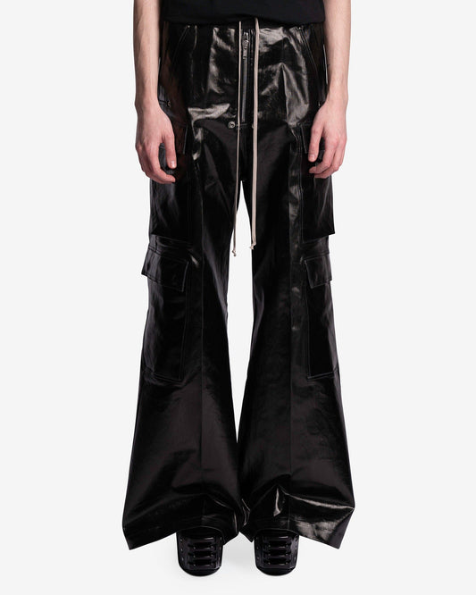 Rick Owens Men's Pants Denim Cargobelas in Black