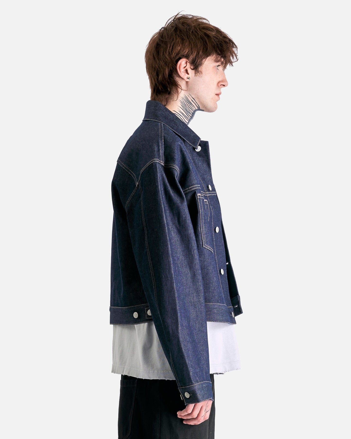 Acne Studios Men's Shirts Denim Outershirt in Indigo Blue