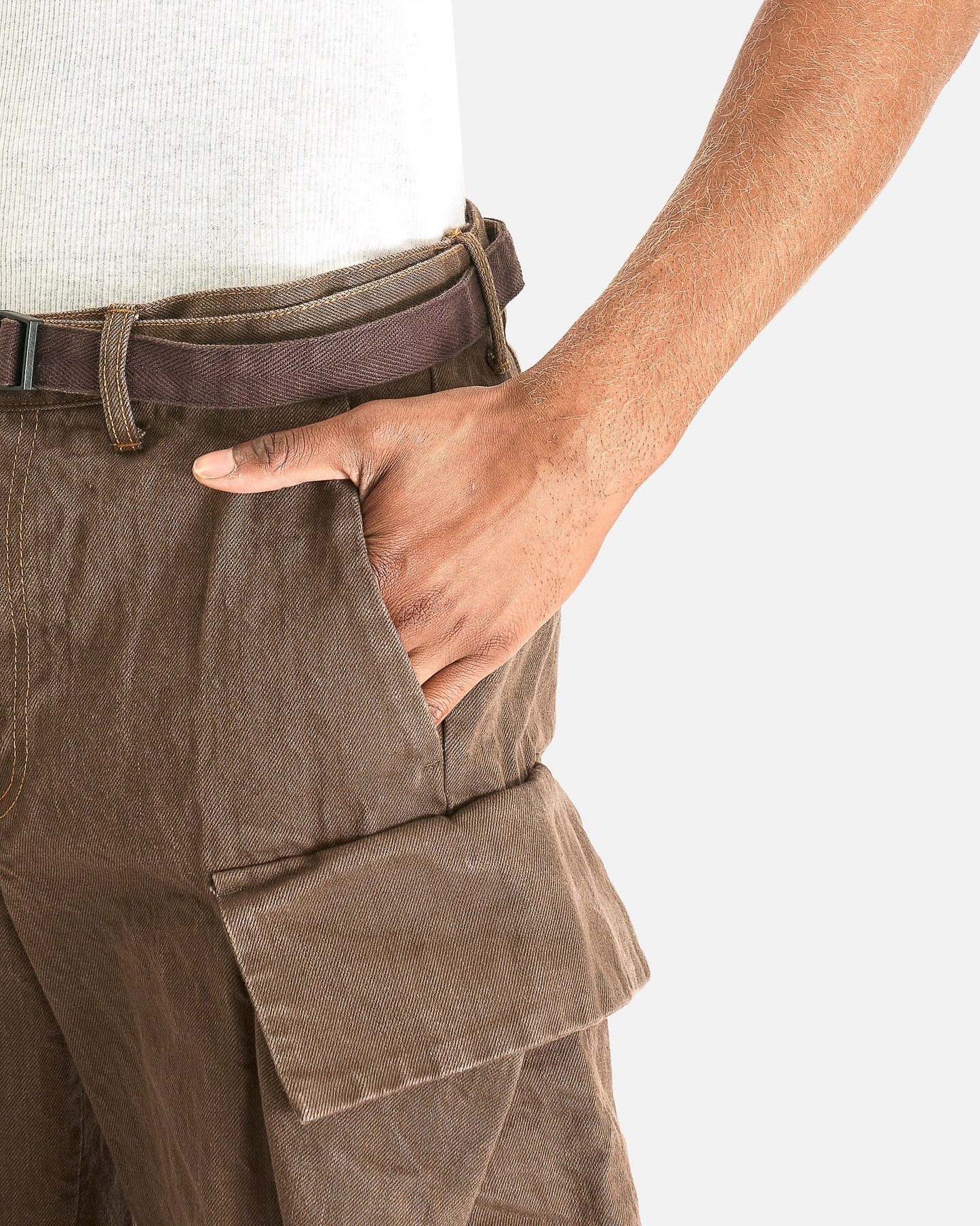 Sacai Men's Pants Denim Pants in Brown