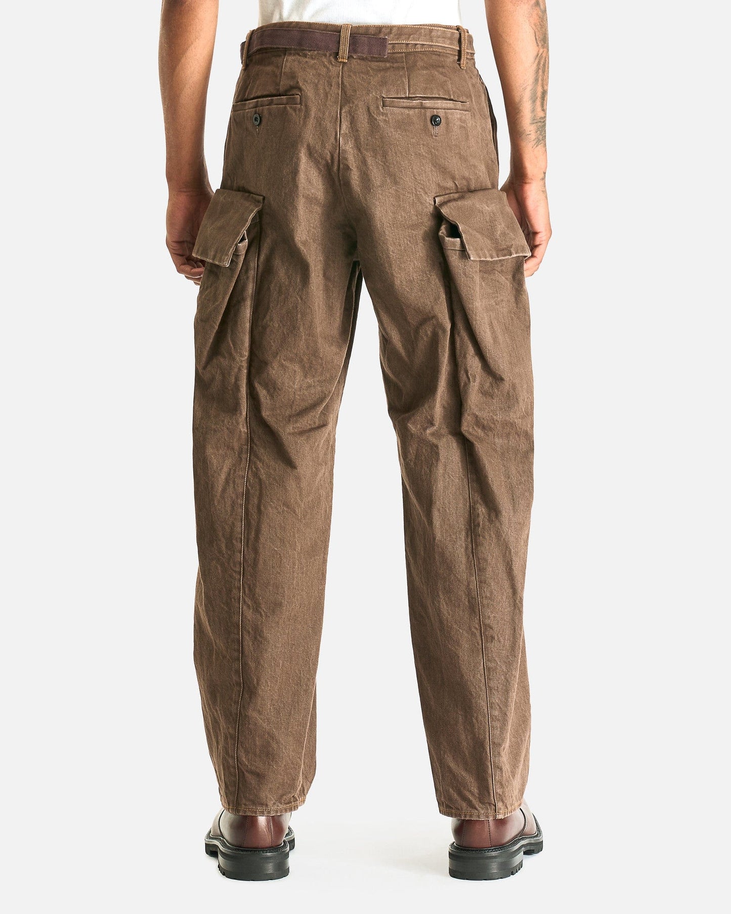 Sacai Men's Pants Denim Pants in Brown