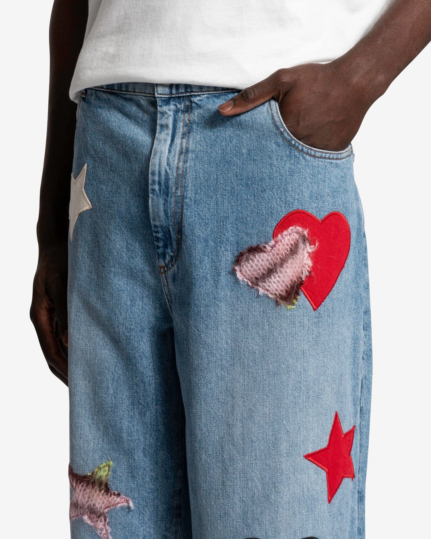 Marni Men's Jeans Denim Pants in Ceramic