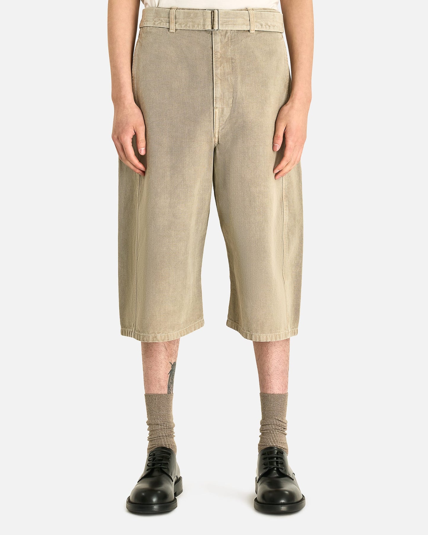 Lemaire Men's Shorts Denim Shorts in Moonstone