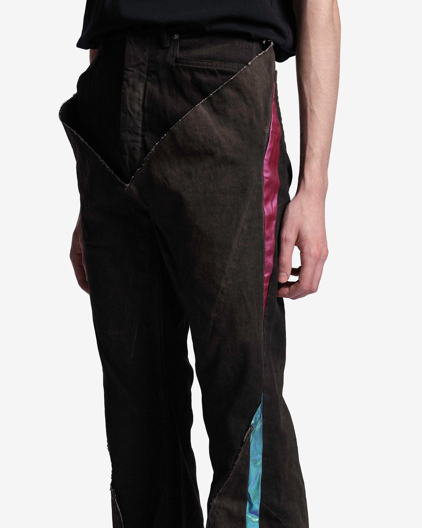 Rick Owens Men's Pants Denim Slivered Bootcut in Dark Dust