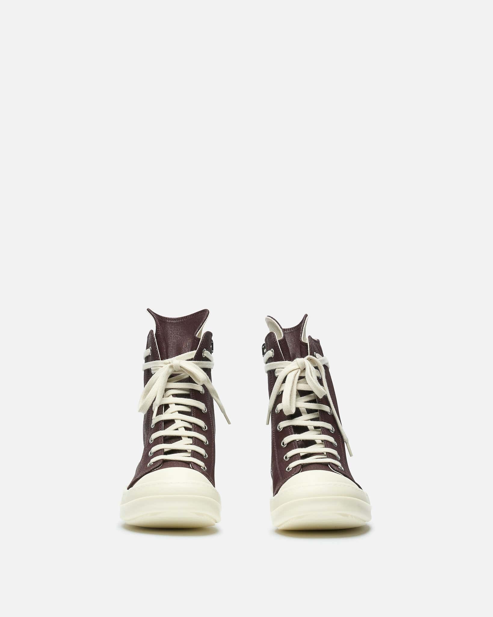 Rick Owens DRKSHDW Men's Sneakers Denim Sneaks in Scab Wax/Milk