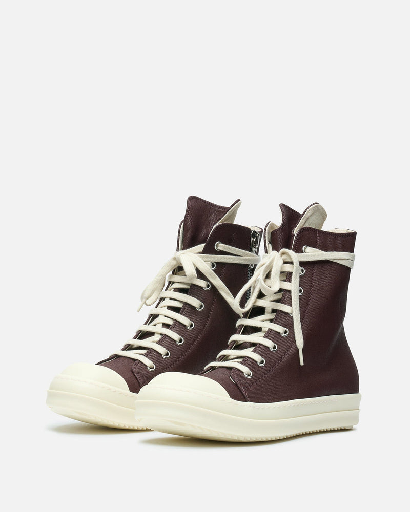 Rick Owens DRKSHDW Men's Sneakers Denim Sneaks in Scab Wax/Milk