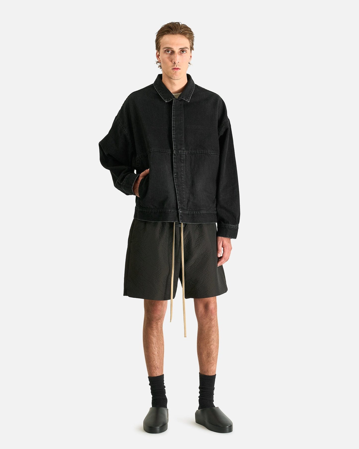 Fear of God Men's Jackets Denim Trucker Jacket in Black