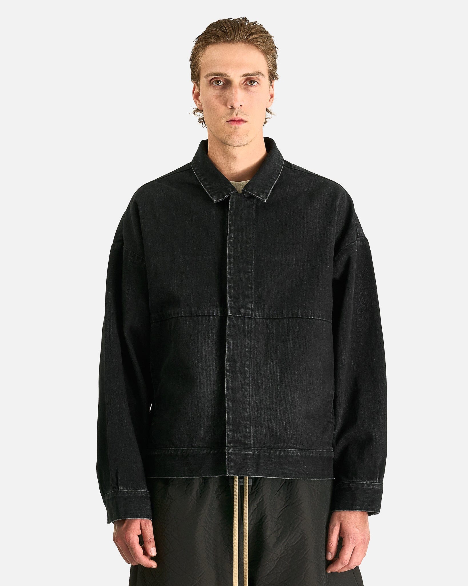 Fear of God Men's Jackets Denim Trucker Jacket in Black