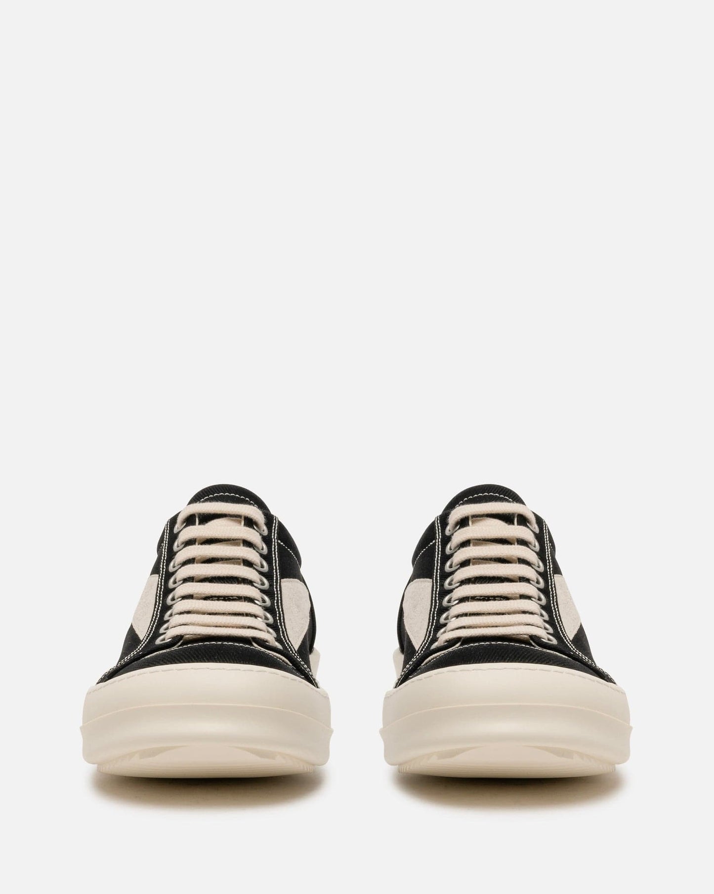 Rick Owens DRKSHDW Men's Sneakers Denim Vintage Sneakers in Black/Milk