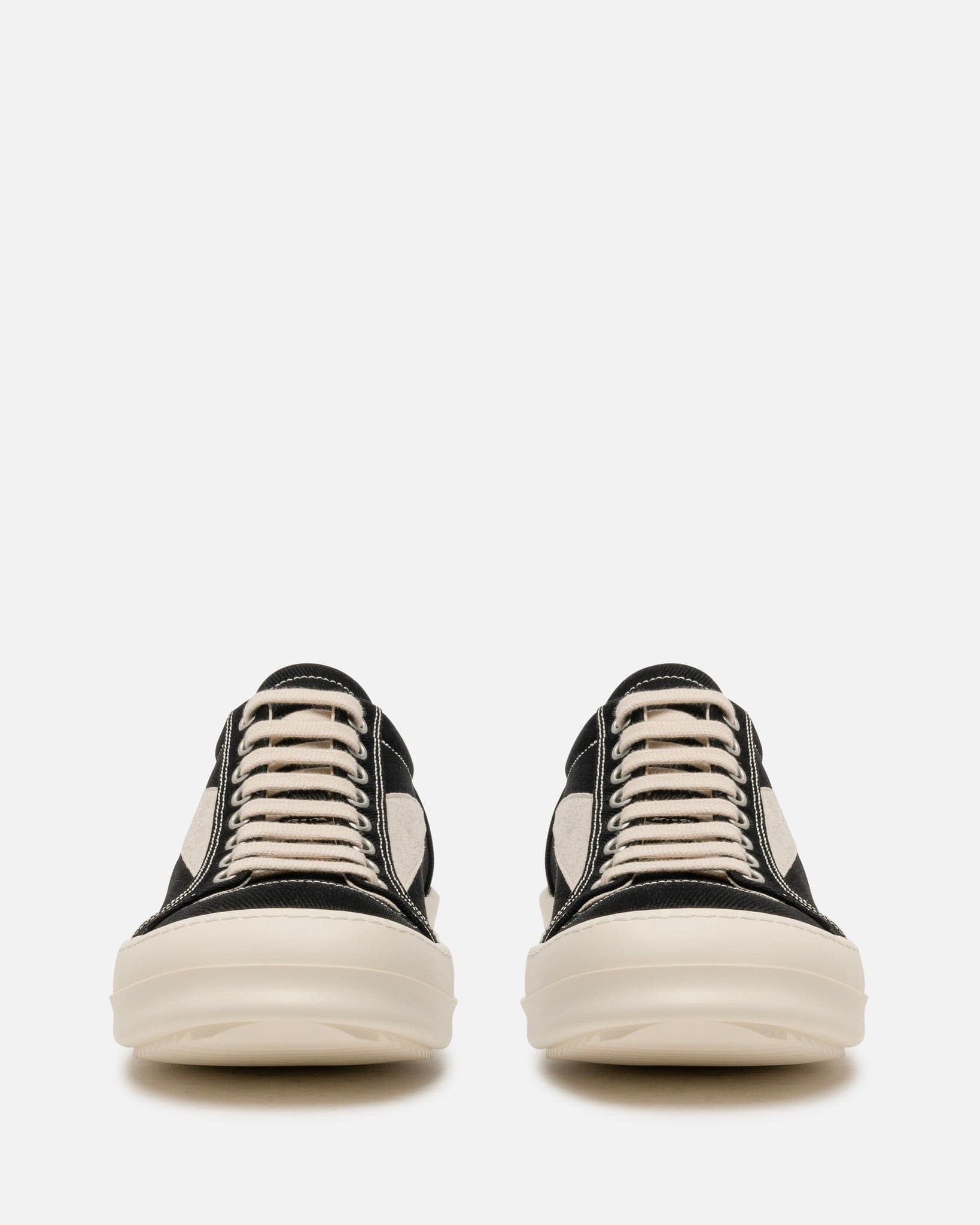 Rick Owens DRKSHDW Men's Sneakers Denim Vintage Sneakers in Black/Milk