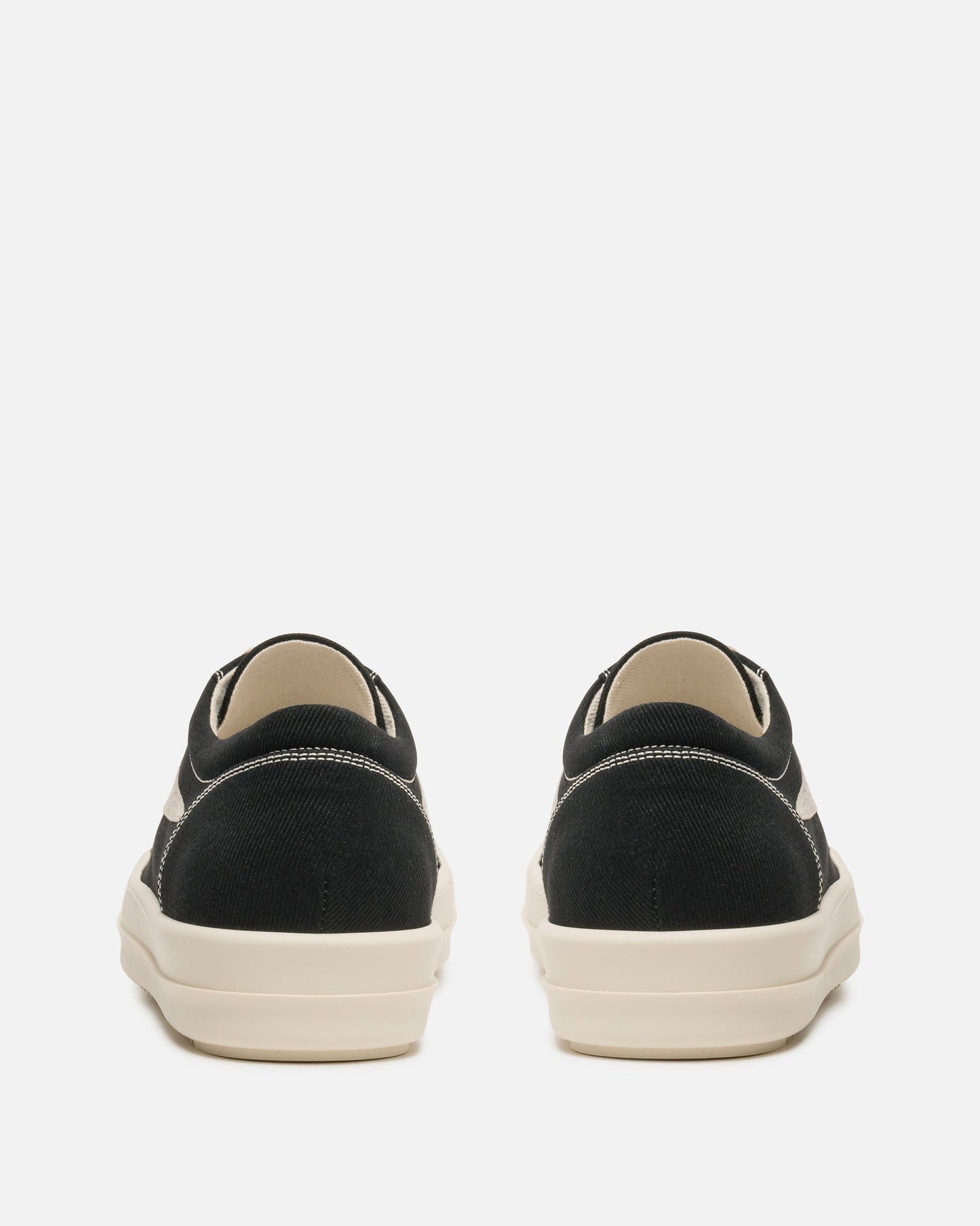 Rick Owens DRKSHDW Men's Sneakers Denim Vintage Sneakers in Black/Milk