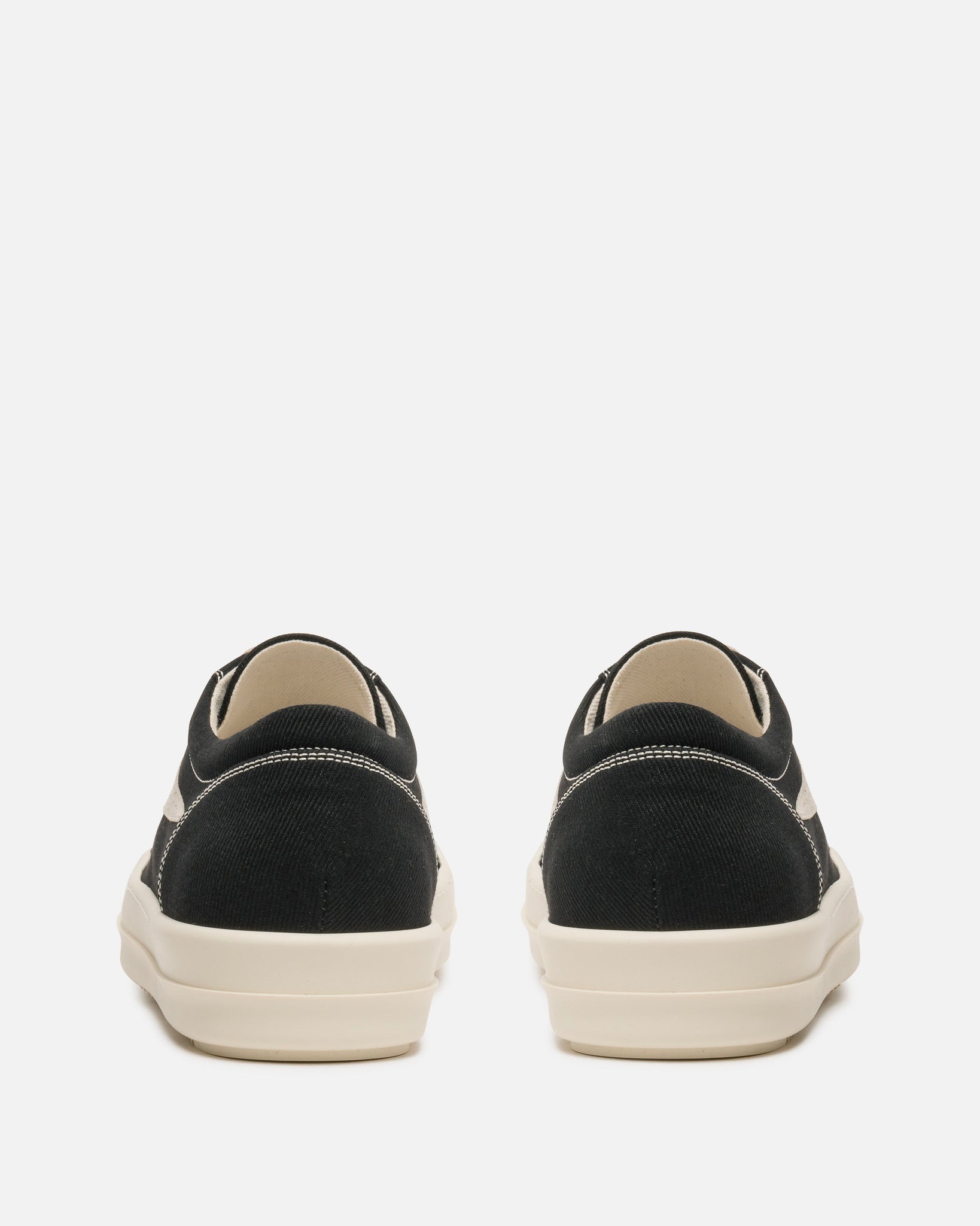 Rick Owens DRKSHDW Men's Sneakers Denim Vintage Sneakers in Black/Milk
