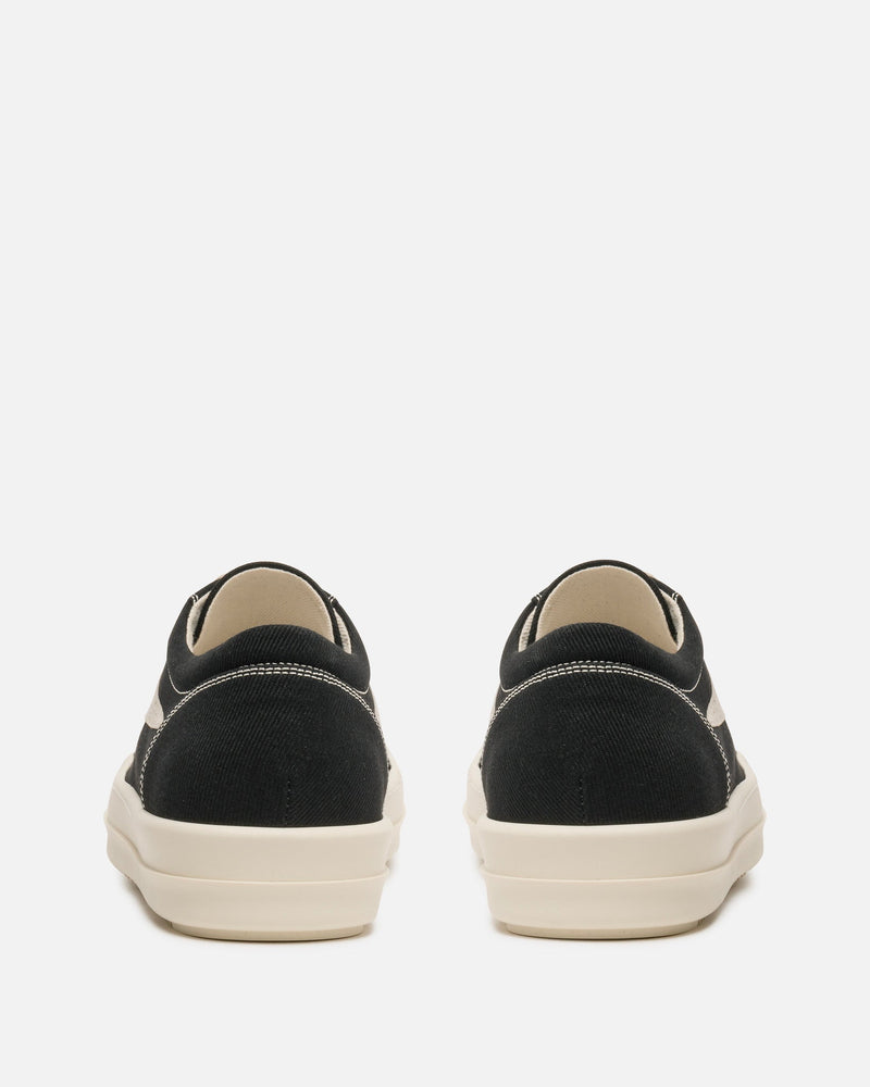 Rick Owens DRKSHDW Men's Sneakers Denim Vintage Sneakers in Black/Milk