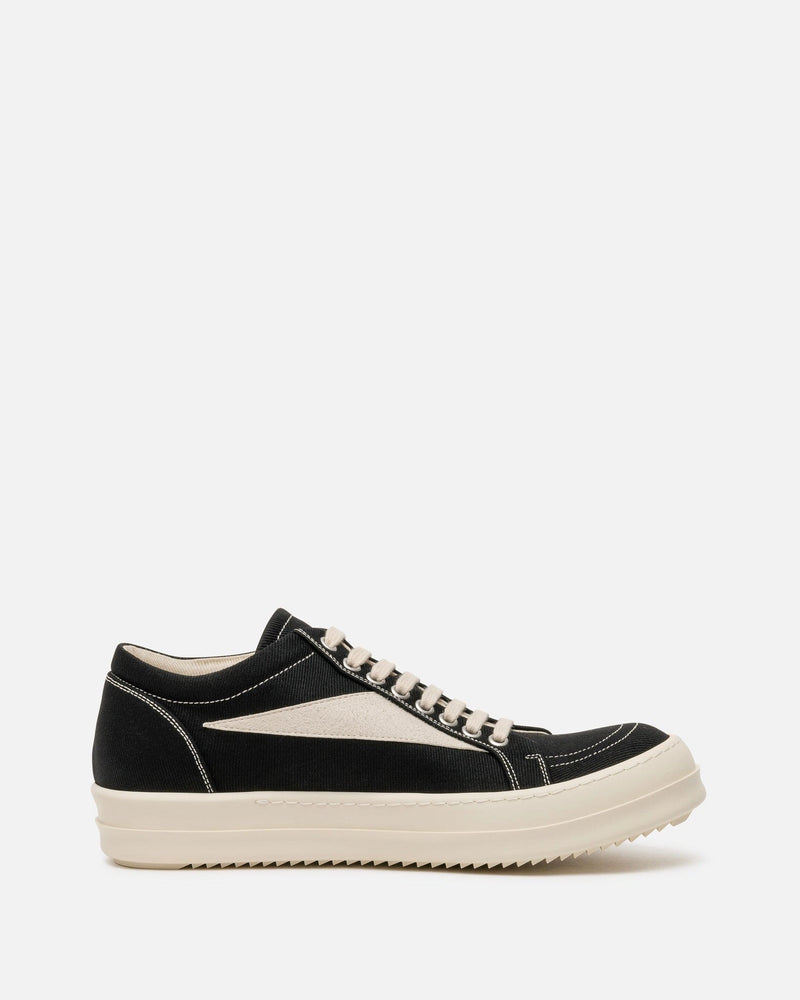 Rick Owens DRKSHDW SOLD OUT Denim Vintage Sneakers in Black/Milk