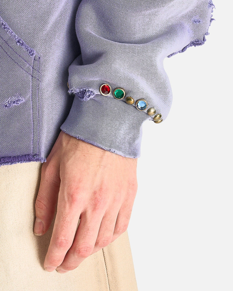 Satoshi Nakamoto Men's Tops Destructo Hoodie in Washed Purple