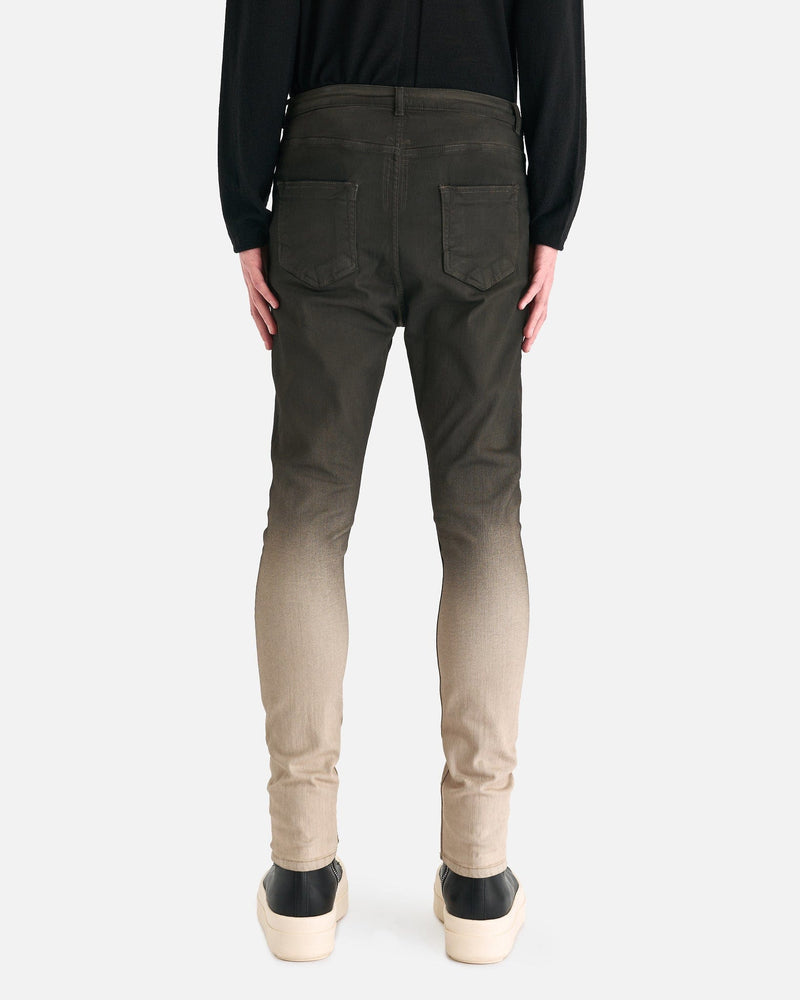 Rick Owens DRKSHDW Men's Jeans Detroit Cut Denim in Black Pearl Degrade