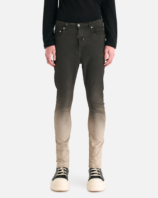 Rick Owens DRKSHDW Men's Jeans Detroit Cut Denim in Black Pearl Degrade