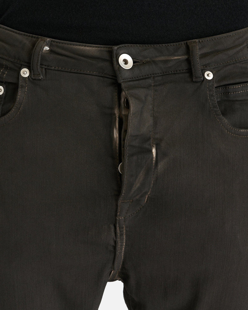 Rick Owens DRKSHDW Men's Jeans Detroit Cut Denim in Black Pearl Degrade