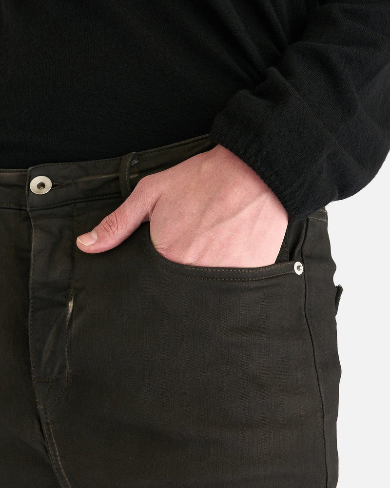 Rick Owens DRKSHDW Men's Jeans Detroit Cut Denim in Black Pearl Degrade