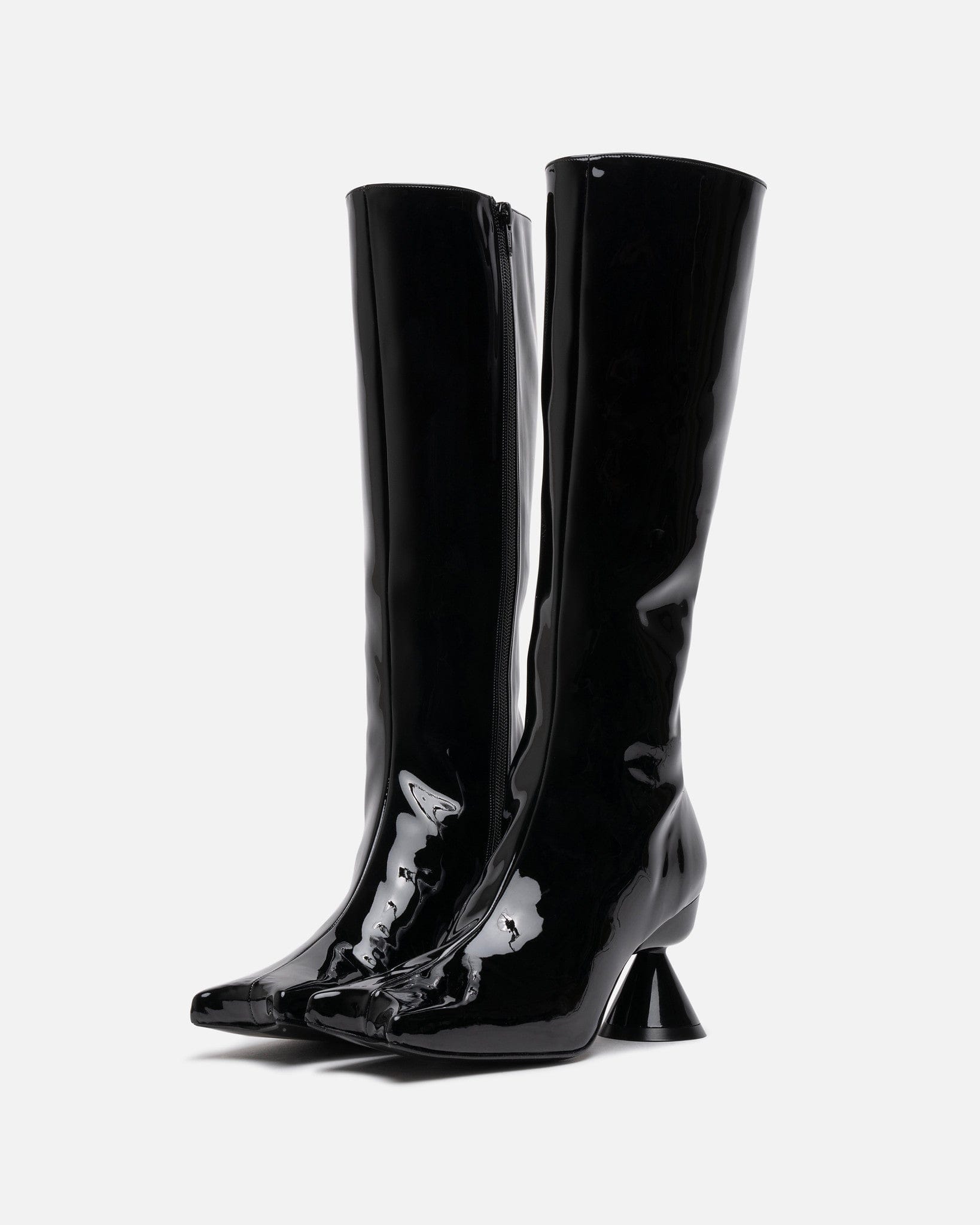 Paula Canovas Del Vas Women Boots Diablo Boots in Black Pleather