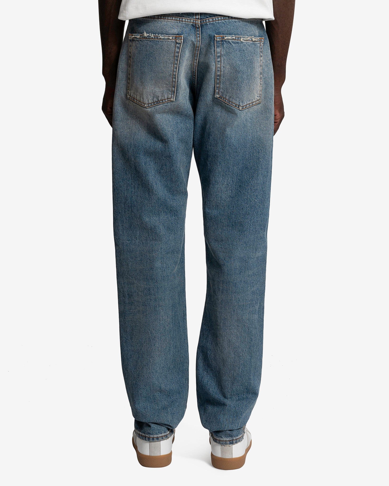 Maison Margiela Men's Jeans Distressed Jeans in Light Indigo
