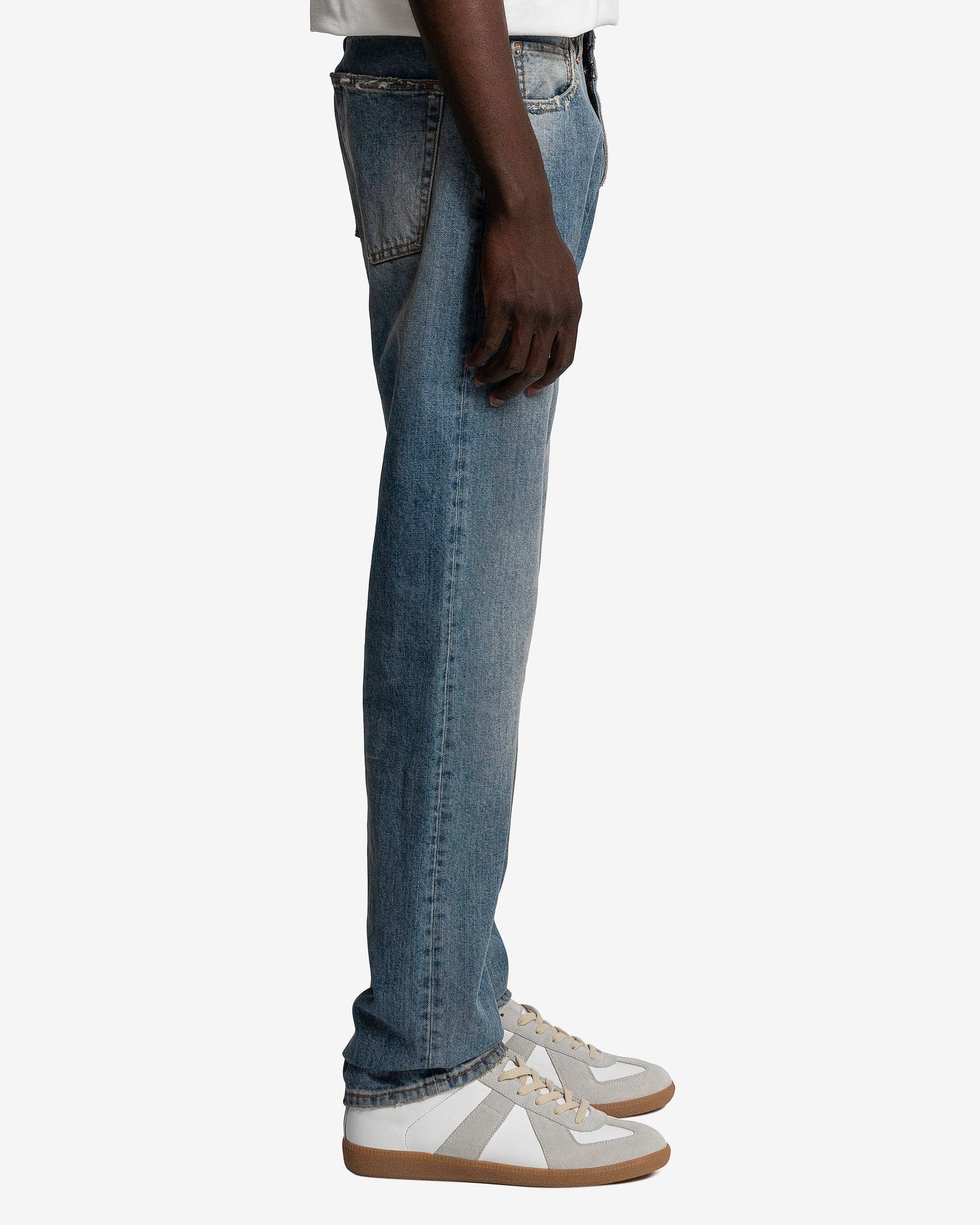 Maison Margiela Men's Jeans Distressed Jeans in Light Indigo