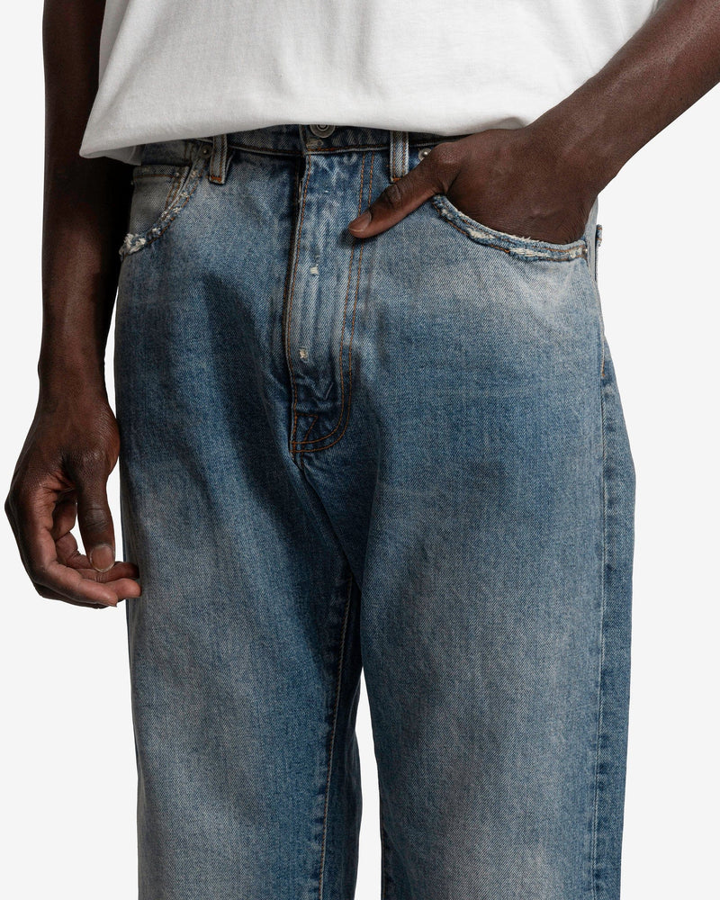 Maison Margiela Men's Jeans Distressed Jeans in Light Indigo